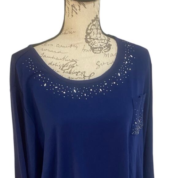 Quaker Factory Blue Studded Tunic - Picture 6 of 9